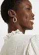 Chemisier en gaze de coton avec broderies anglaises, bonprix