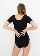 Body manches courtes en modal rehaussé de dentelle, bonprix