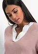 Pull à empiècement chemisier, bonprix
