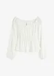 Blouse Carmen, effet froissé, bonprix