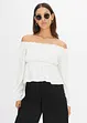 Blouse Carmen, effet froissé, bonprix