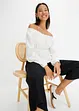 Blouse Carmen, effet froissé, bonprix