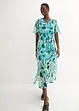 Robe en crêpe avec manches papillon, bonprix