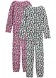 Lot de 2 pyjamas fille, bonprix