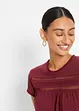 T-shirt en coton avec dentelle, bonprix