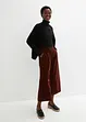 Jupe-culotte en velours côtelé stretch avec taille haute confortable, longueur 7/8, bonprix