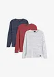 Lot de 3 T-shirts manches longues, bonprix