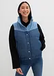 Gilet sans manches matelassé en jean, bonprix