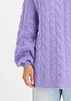 Pull oversize à motif torsadé, bonprix