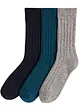 Lot de 3 paires de chaussettes en maille, bonprix