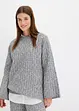 Pull oversize en maille torsadée, bonprix