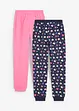 Lot de 2 pantalons de pyjama pour fille, bonprix