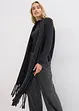 Gilet en maille à franges en laine mérinos, bonprix