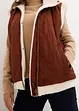 Gilet sans manches réversible en polaire aspect peluche, bonprix