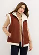 Gilet sans manches réversible en polaire aspect peluche, bonprix