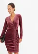 Robe en velours avec fronces, bonprix