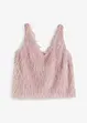 Blouse sans manches en maille poilue, bonprix
