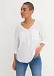 Blouse fluide à col en V et manches longues, bonprix