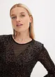 Robe à sequins et épaulettes, bonprix