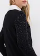 Gilet en maille avec strass, bonprix