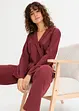 Pyjama à col châle en coton doux, bonprix