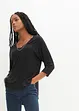 T-shirt manches 3/4 en viscose et élasthanne, bonprix