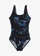 Maillot 1 pièce sculptant, maintien léger, avec fronces, bonprix