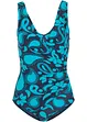 Maillot 1 pièce sculptant effet croisé, maintien léger, bonprix