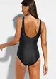 Maillot 1 pièce sculptant, maintien fort, avec volants, bonprix