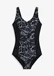 Maillot 1 pièce sculptant, maintien léger, col V, bonprix