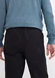 Lot de 2 pantalons droits taille élastiquée 100% coton, Regular, bonprix