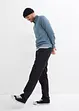 Lot de 2 pantalons droits taille élastiquée 100% coton, Regular, bonprix