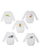Lot de 5 bodies bébé manches longues, bonprix