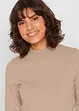 Pull basique en maille fine à col montant, bonprix
