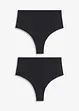 Lot de 2 strings sculptants sans coutures, maintien léger, bonprix
