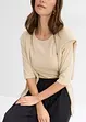 Lot de 2 t-shirts en coton côtelé, bonprix