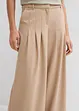 Pantalon à pinces taille haute en viscose mélangée, bonprix