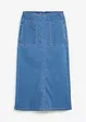 Jupe midi en jean, taille normale, bonprix