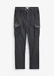 Pantalon cargo extensible, aspect délavé, Straight, bonprix