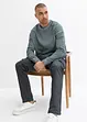 Pantalon cargo extensible, aspect délavé, Straight, bonprix