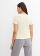 Lot de 2 T-shirts en coton côtelé, bonprix