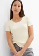 Lot de 2 T-shirts en coton côtelé, bonprix