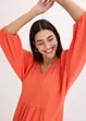 Robe midi en jersey texturé, bonprix