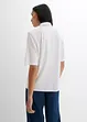 Polo en viscose mélangée à épaulettes, bonprix