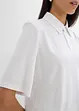 Polo en viscose mélangée à épaulettes, bonprix