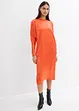 Robe midi à manches chauve-souris en satin fluide, bonprix