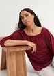 Blouse en jersey de coton à encolure carrée, bonprix