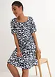 Robe en jersey de coton à encolure carrée, longueur genou, bonprix