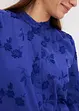Blouse légèrement transparente avec applications florales, bonprix