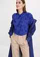 Blouse légèrement transparente avec applications florales, bonprix